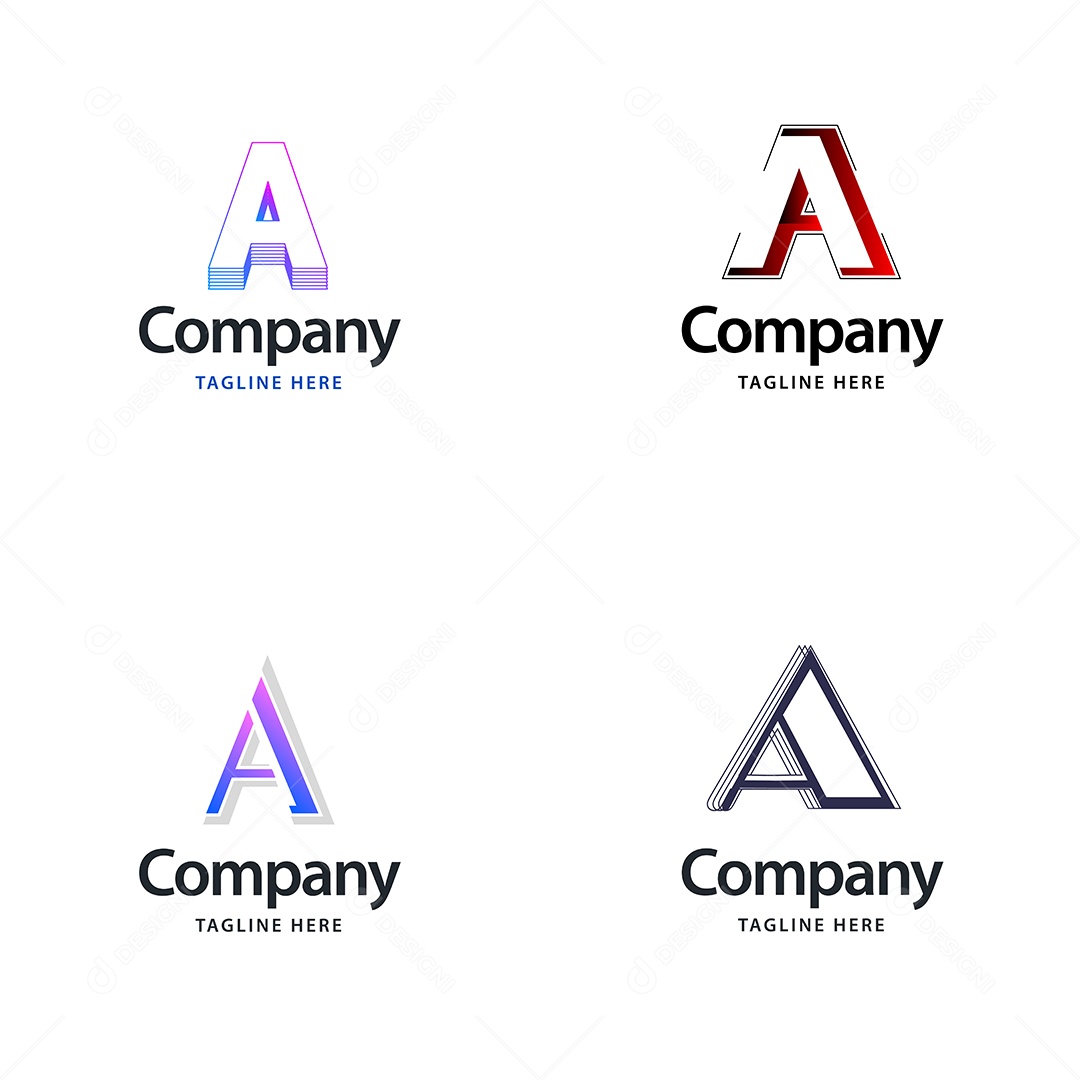 Logo A Personalizada Logotipos Modernos AI Editável