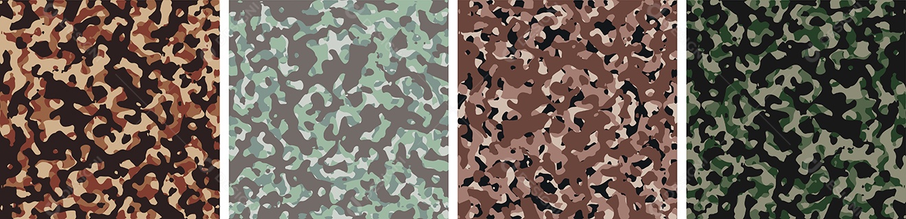 Padrão de Conjunto de fundo de Camuflagem Vetor EPS