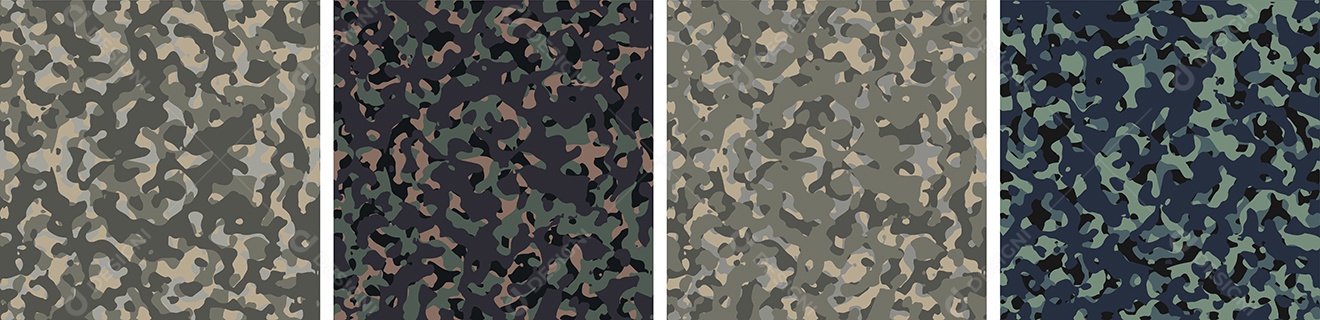 Padrão de Conjunto de fundo de Camuflagem Vetor EPS
