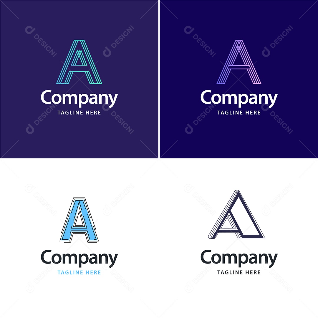 Logo A Personalizada Logotipos Modernos AI Editável
