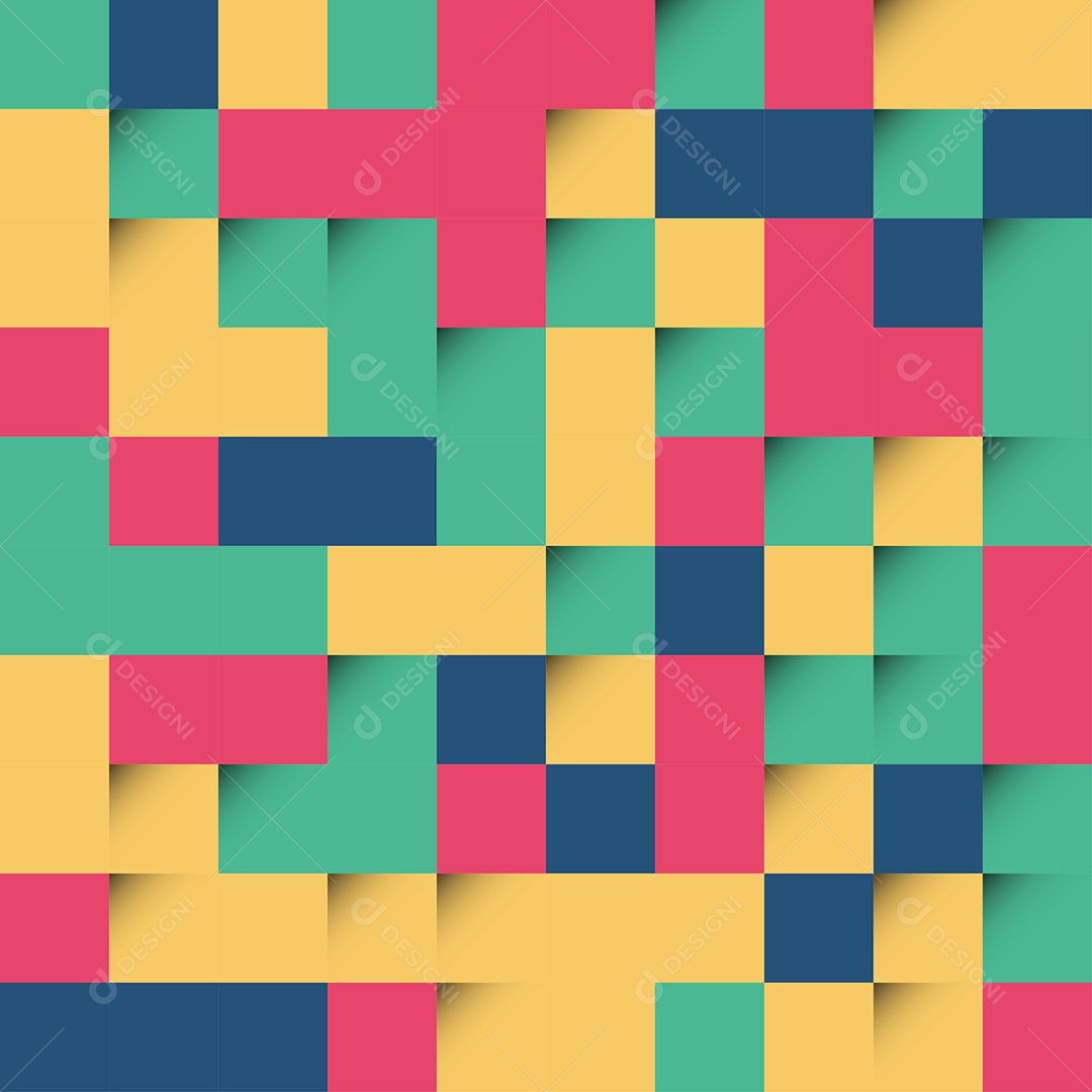 Fundo de Quadrados Abstratos Coloridos Vetor EPS