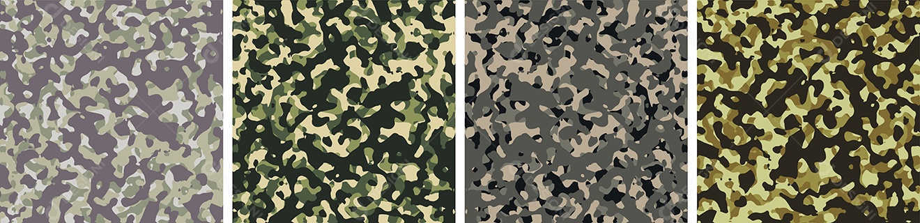 Padrão de Conjunto de fundo de Camuflagem Vetor EPS