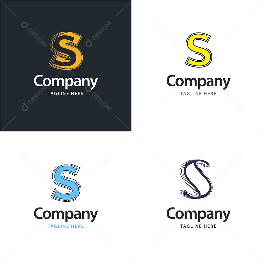 Logo S Personalizada Logotipos Modernos AI Editável