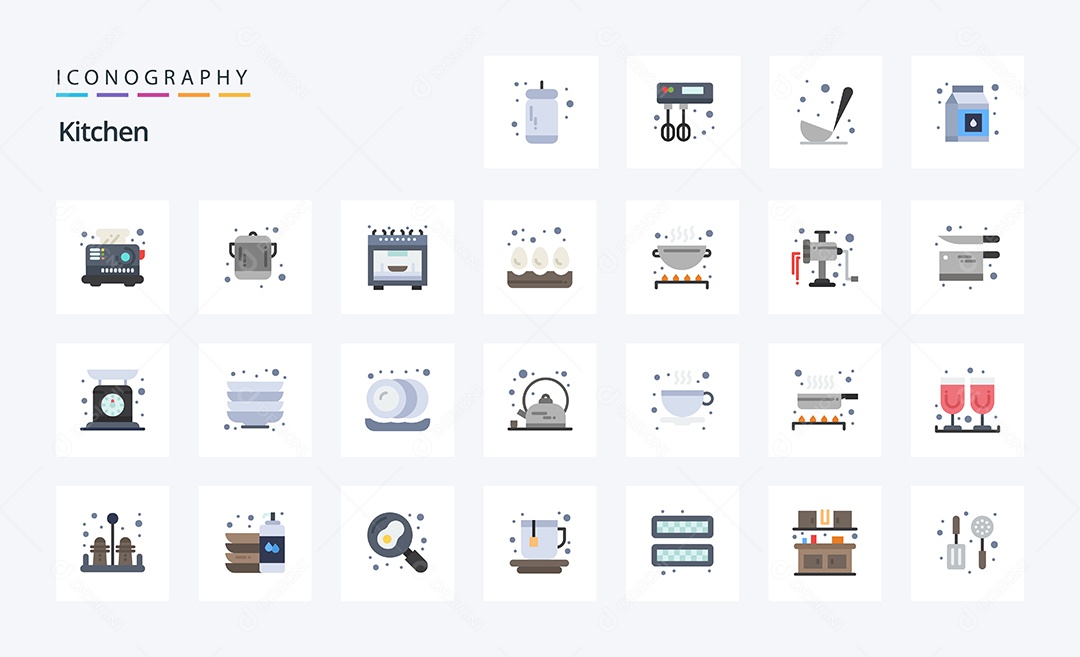 Pacote de Ícones e Elementos Vetores EPS