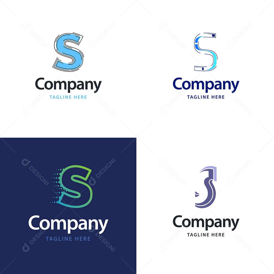 Logo S Personalizada Logotipos Modernos AI Editável