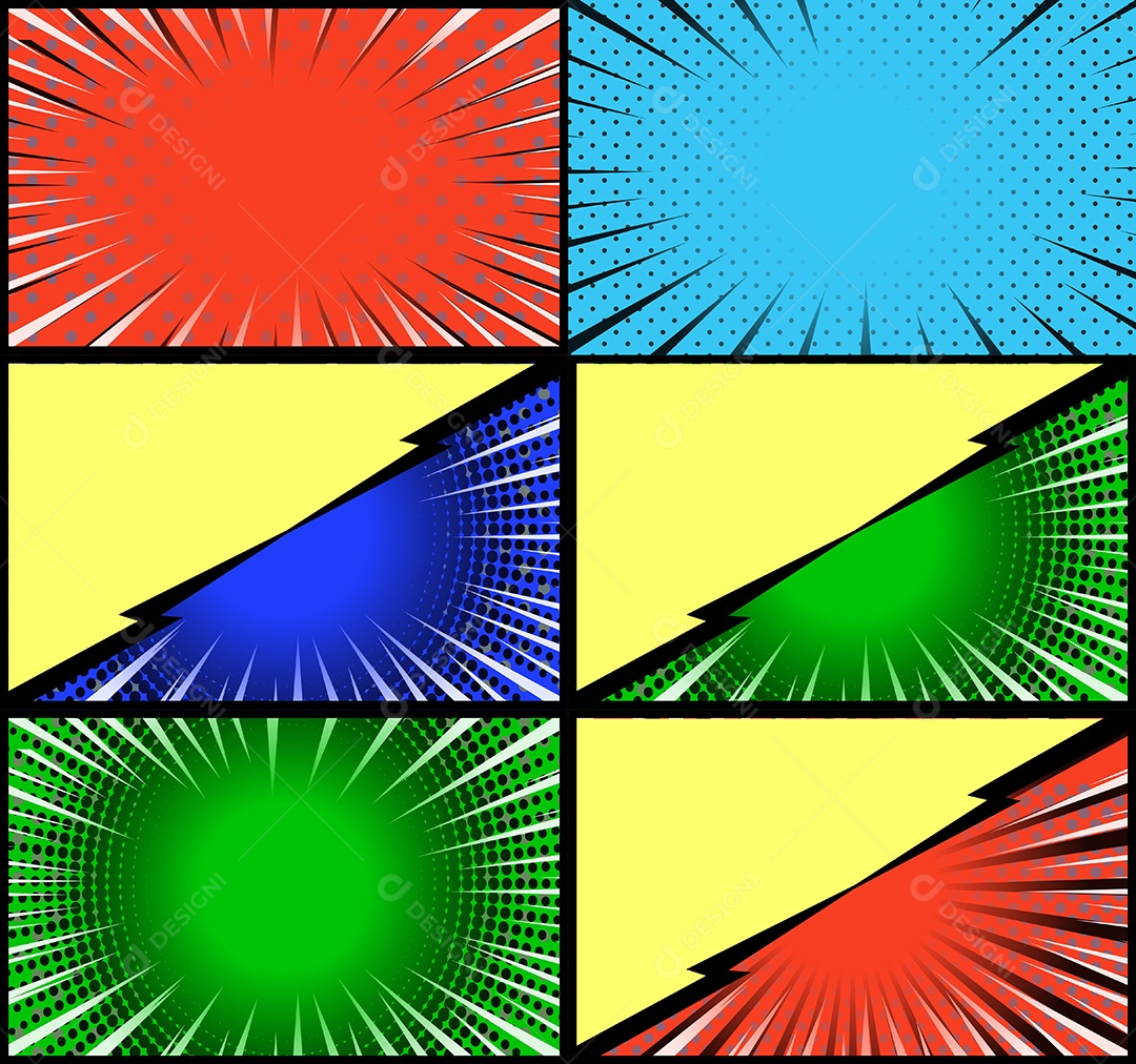 Vetor retrô de fundo em quadrinhos rosa e verde