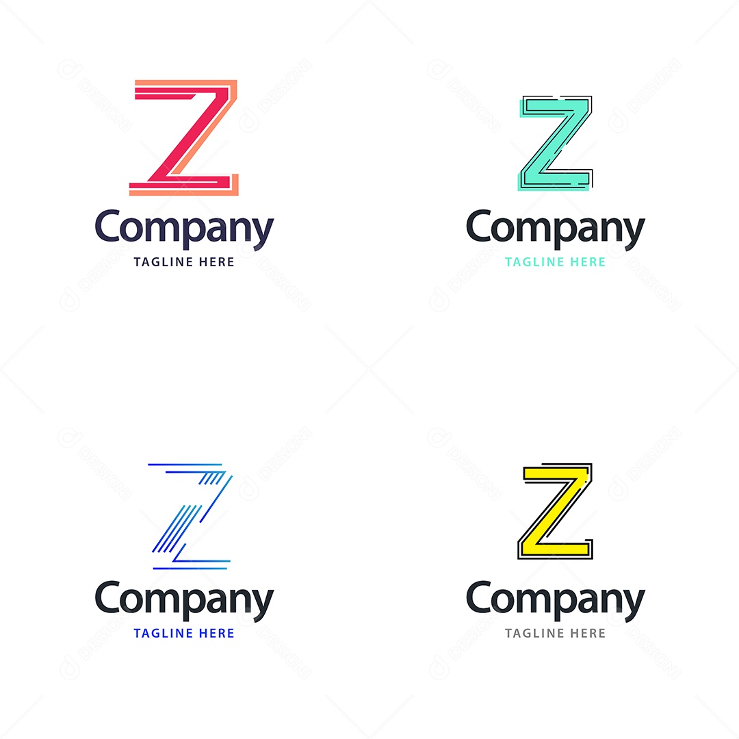 Logo Z Personalizada Logotipos Modernos AI Editável