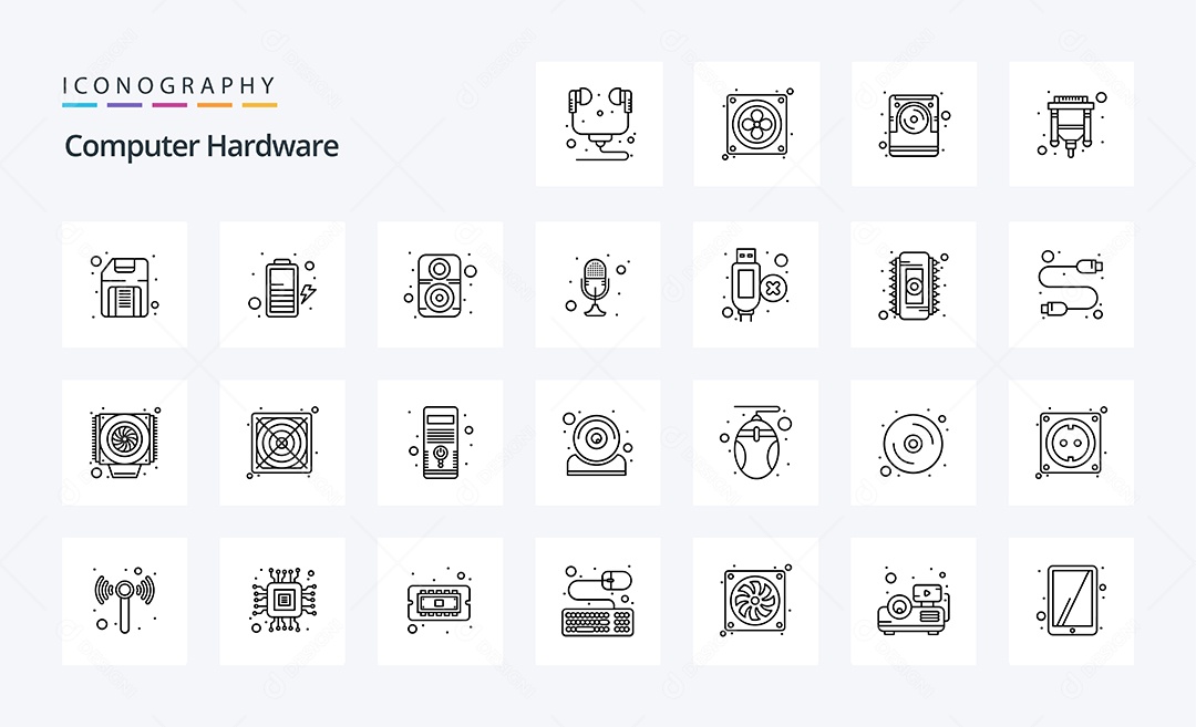 Pacote de Ícones e Elementos Vetores EPS