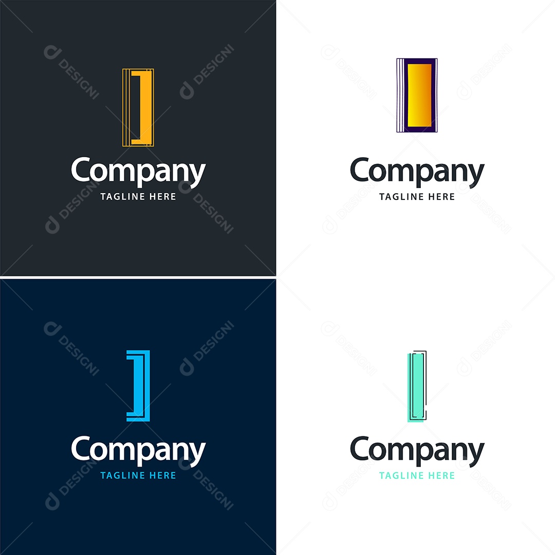 Logo I Personalizada Logotipos Modernos AI Editável