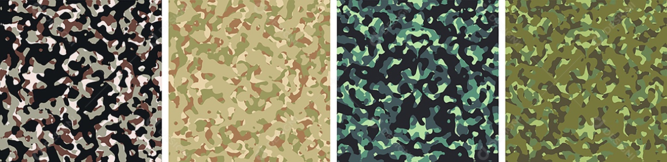 Padrão de Conjunto de fundo de Camuflagem Vetor EPS