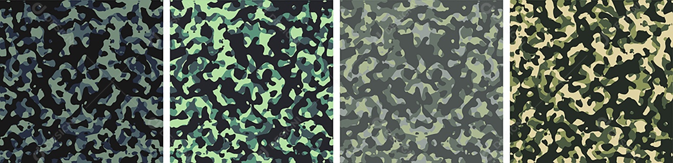 Padrão de Conjunto de fundo de Camuflagem Vetor EPS