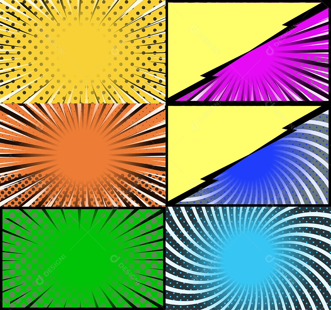 Vetor retrô de fundo em quadrinhos rosa e verde