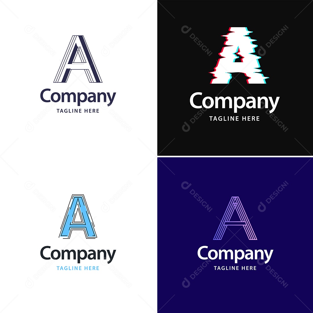 Logo A Personalizada Logotipos Modernos AI Editável