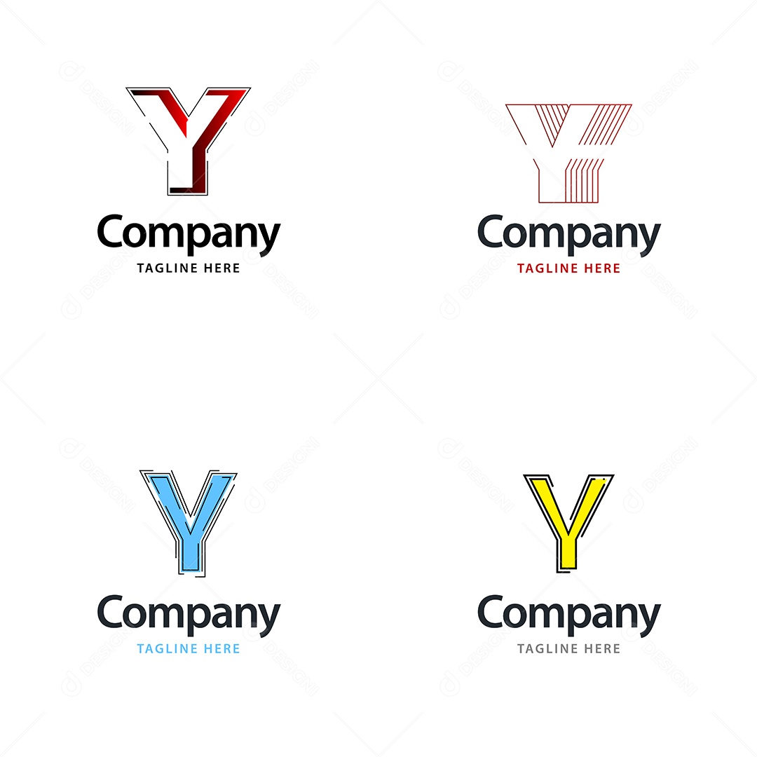 Logo Y Personalizada Logotipos Modernos AI Editável