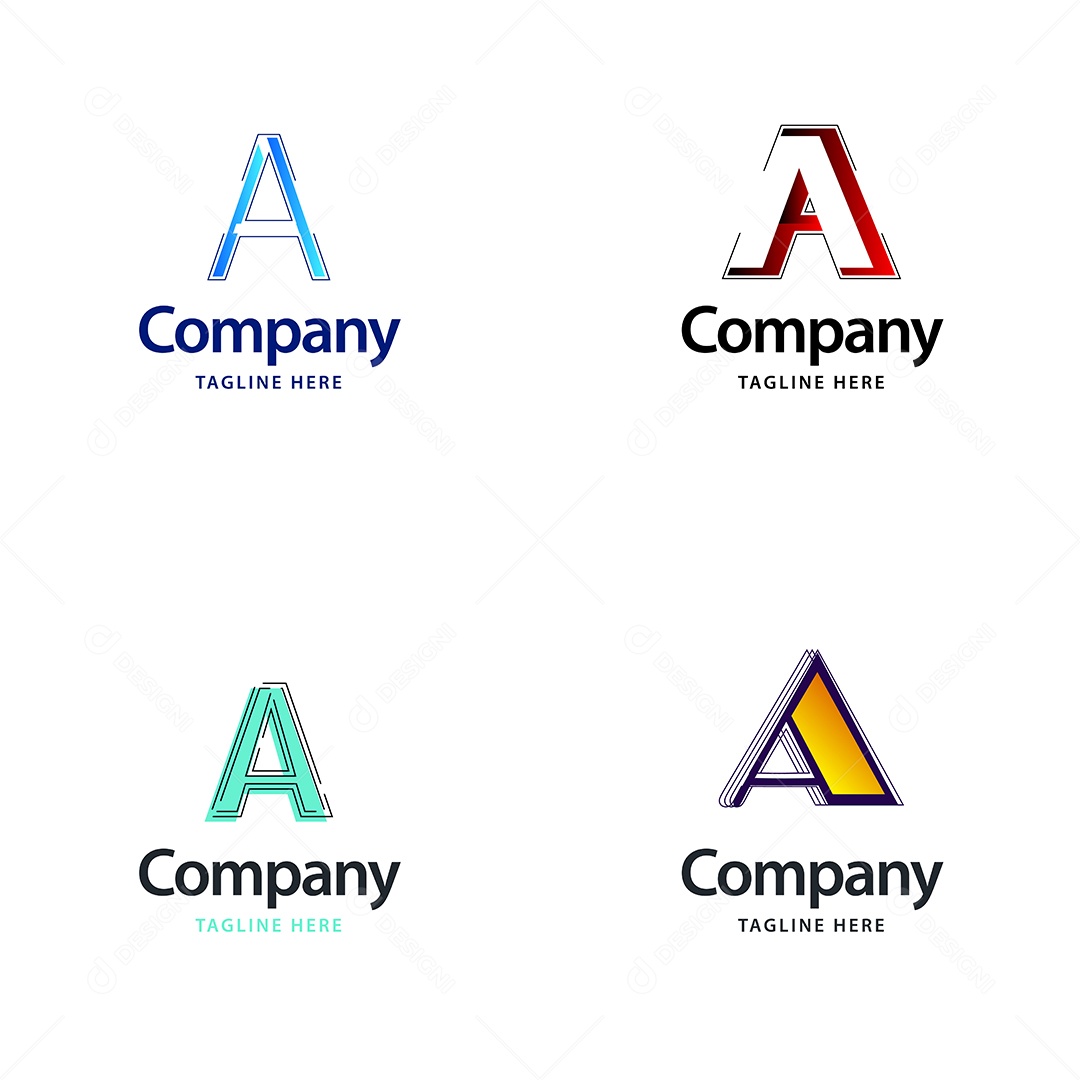 Logo A Personalizada Logotipos Modernos AI Editável