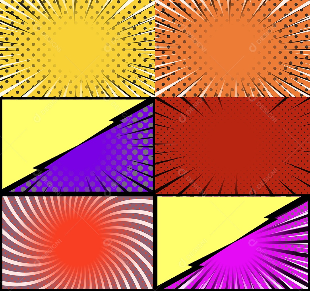Vetor retrô de fundo em quadrinhos rosa e verde