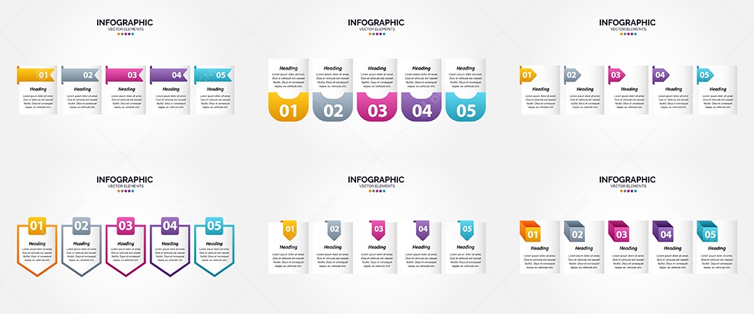 Vector infographics set EPS vector