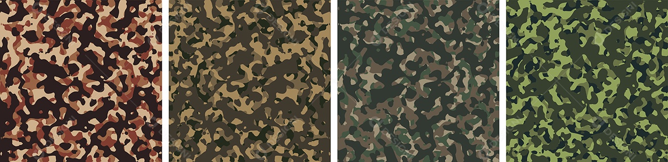 Padrão de Conjunto de fundo de Camuflagem Vetor EPS