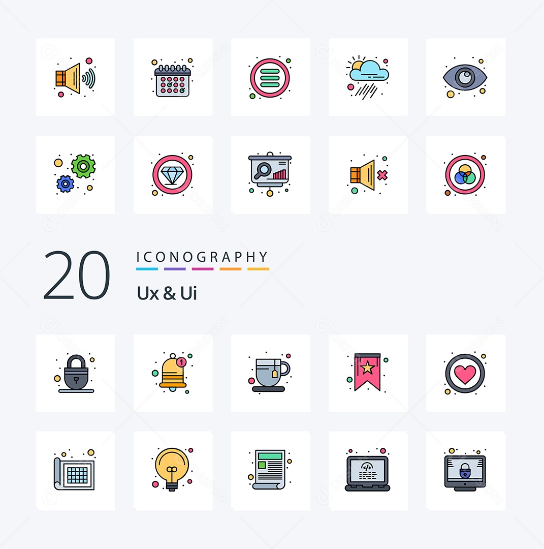 Pacote de Ícones e Elementos Vetores EPS