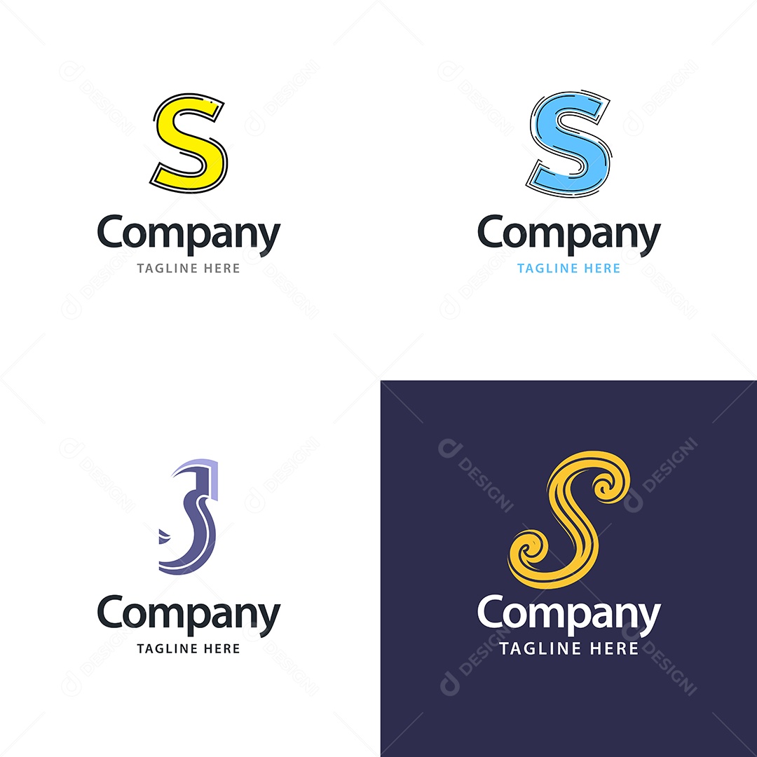 Logo S Personalizada Logotipos Modernos AI Editável