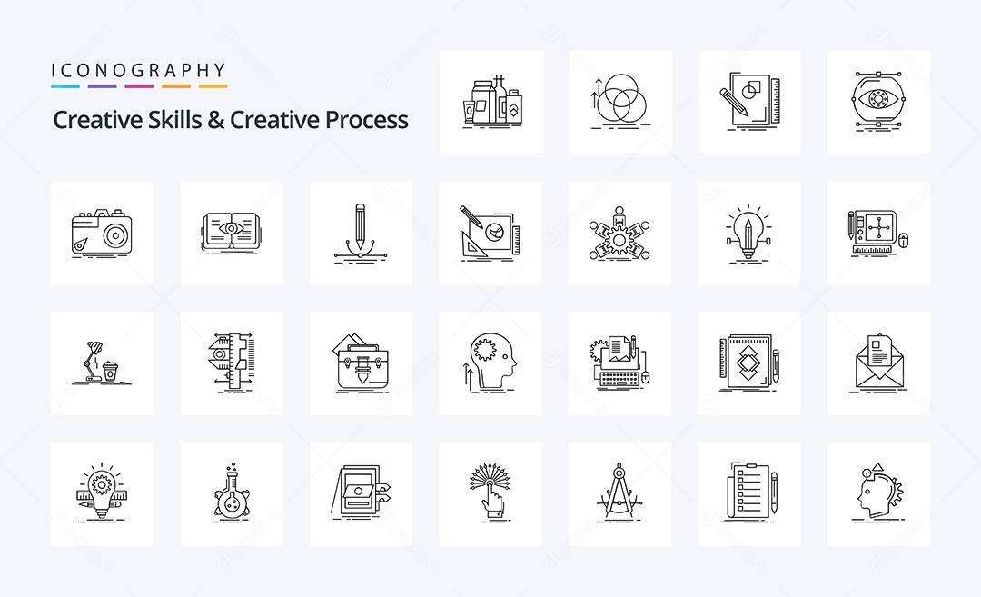 Pacote de Ícones e Elementos Vetores EPS