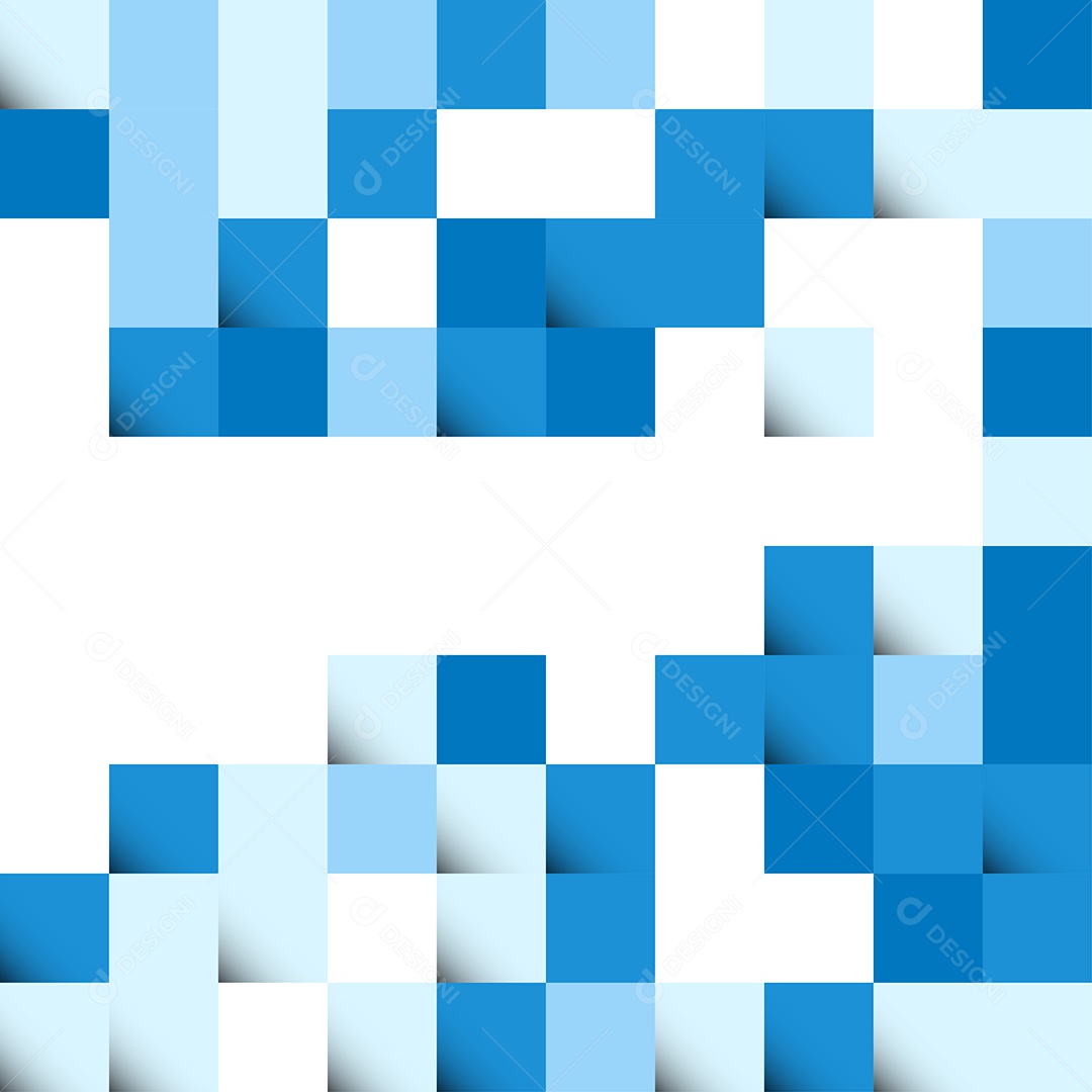 Fundo de Quadrados Abstratos Azuis Vetor EPS