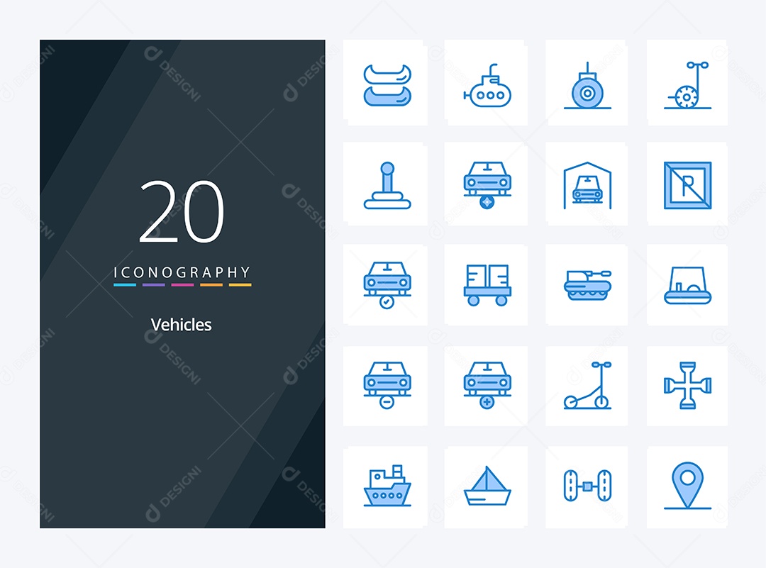 Pacote de Ícones e Elementos Vetores EPS