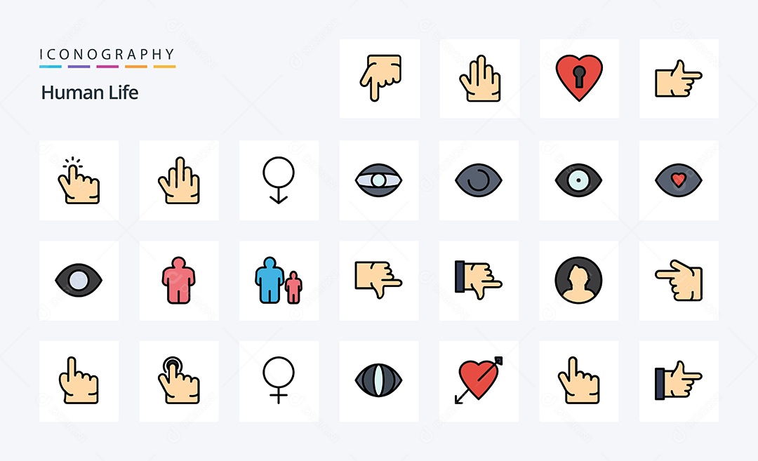 Pacote de Ícones e Elementos Vetores EPS