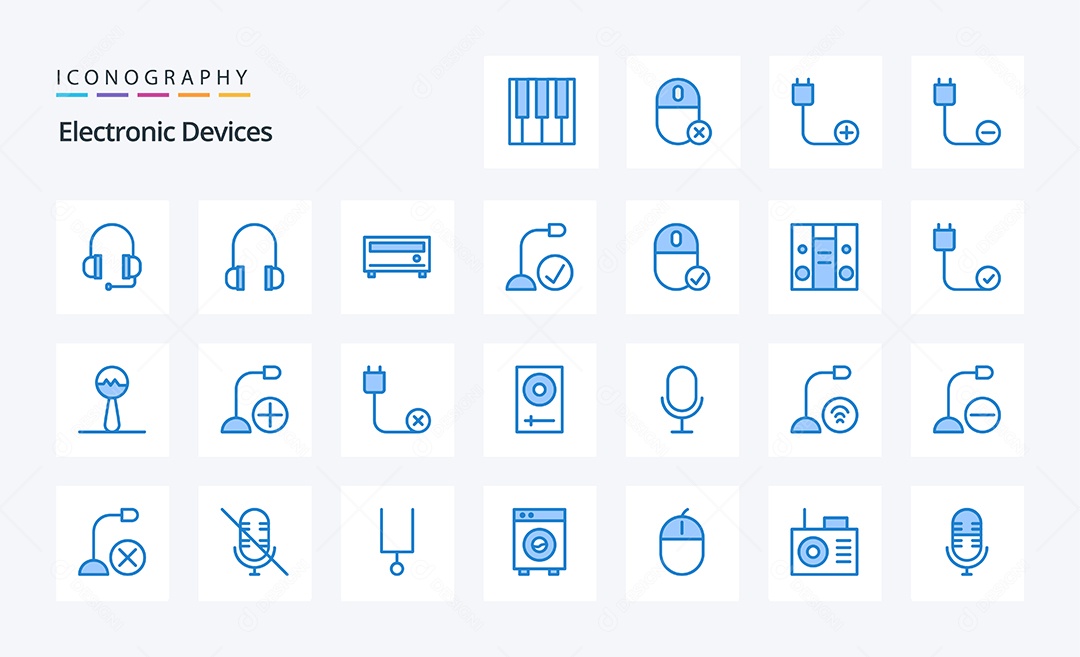 Pacote de Ícones e Elementos Vetores EPS