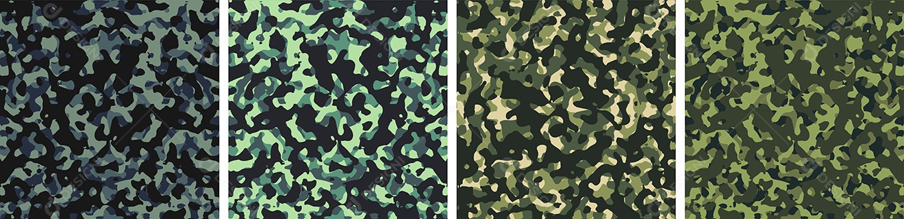 Padrão de Conjunto de fundo de Camuflagem Vetor EPS