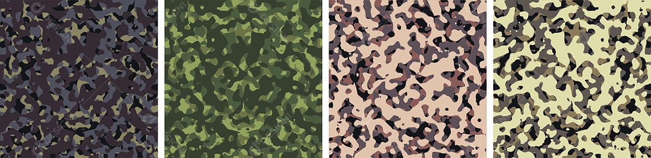 Padrão de Conjunto de fundo de Camuflagem Vetor EPS