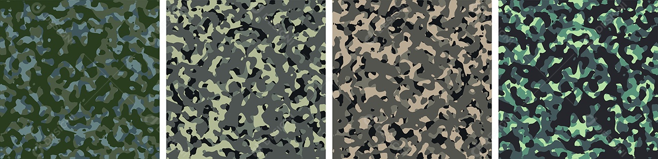 Padrão de Conjunto de fundo de Camuflagem Vetor EPS