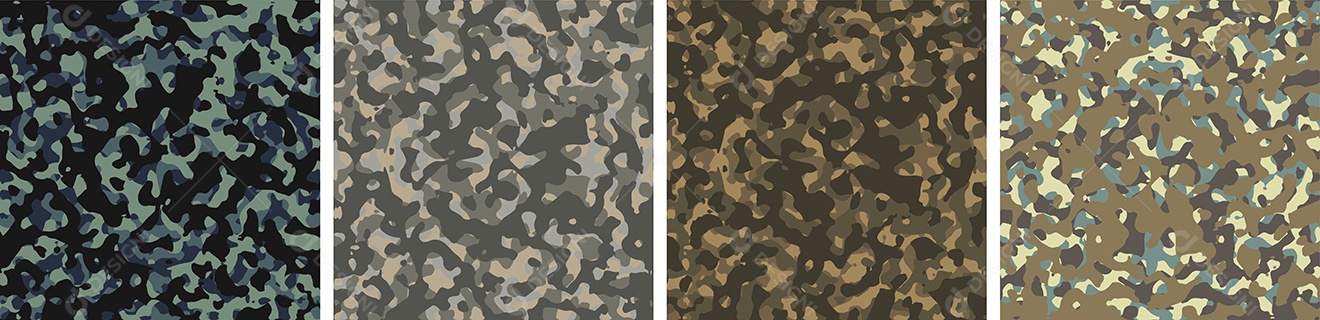 Padrão de Conjunto de fundo de Camuflagem Vetor EPS