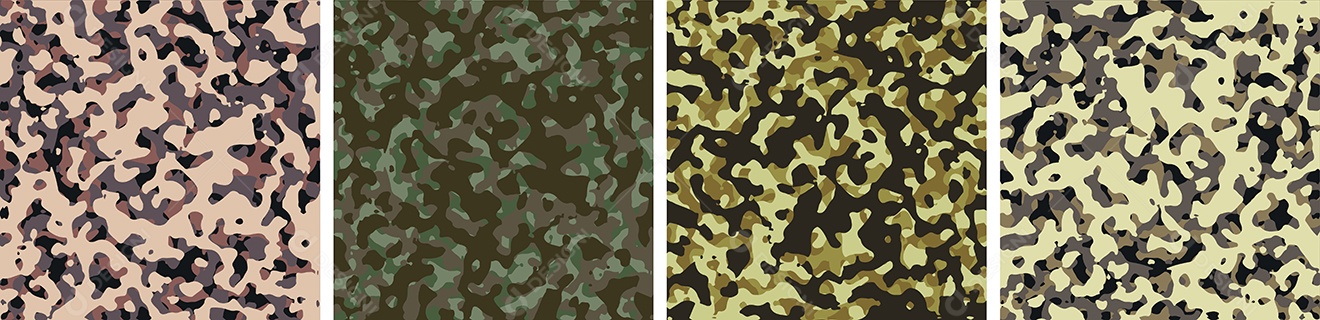 Padrão de Conjunto de fundo de Camuflagem Vetor EPS