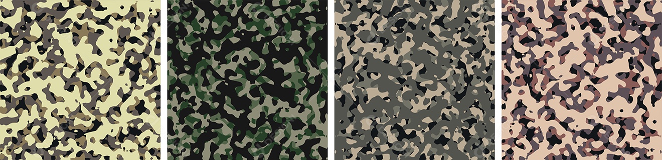 Padrão de Conjunto de fundo de Camuflagem Vetor EPS