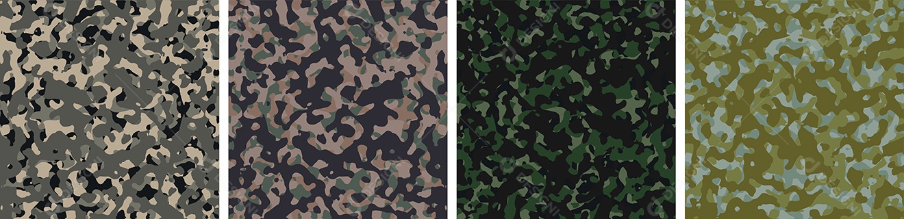 Padrão de Conjunto de fundo de Camuflagem Vetor EPS