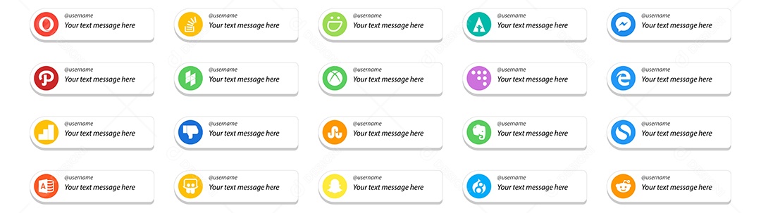ícones de Mídia Social Vetor EPS
