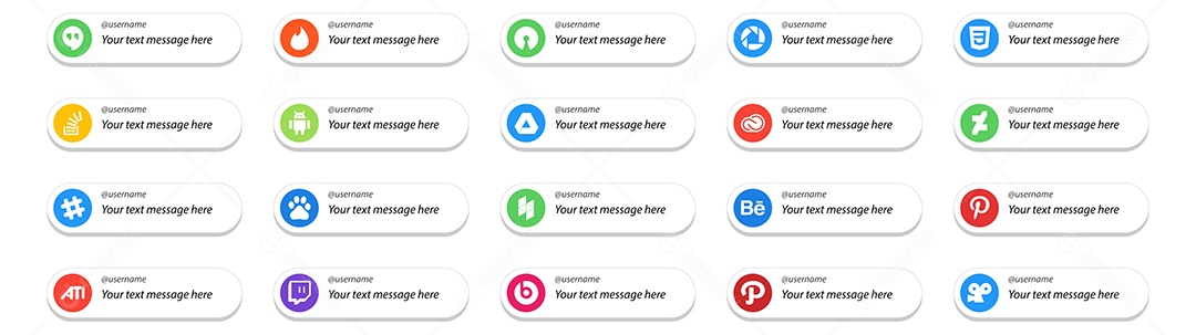 ícones de Mídia Social Vetor EPS
