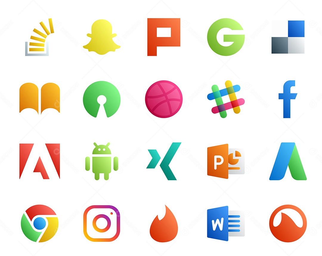 ícones de Mídia Social Vetor EPS