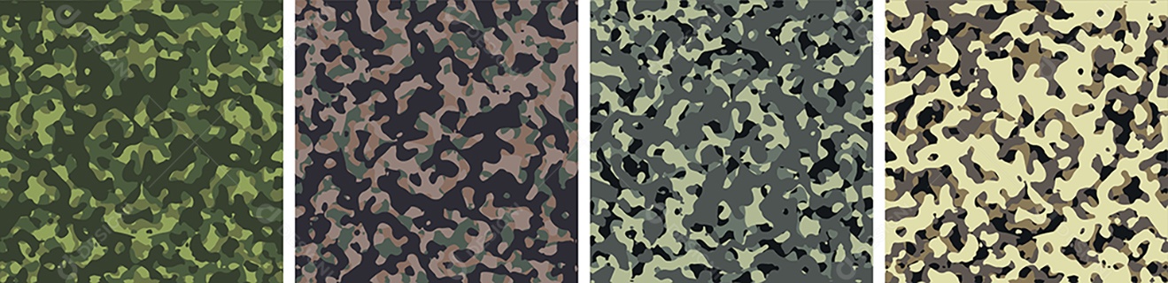 Padrão de Conjunto de fundo de Camuflagem Vetor EPS