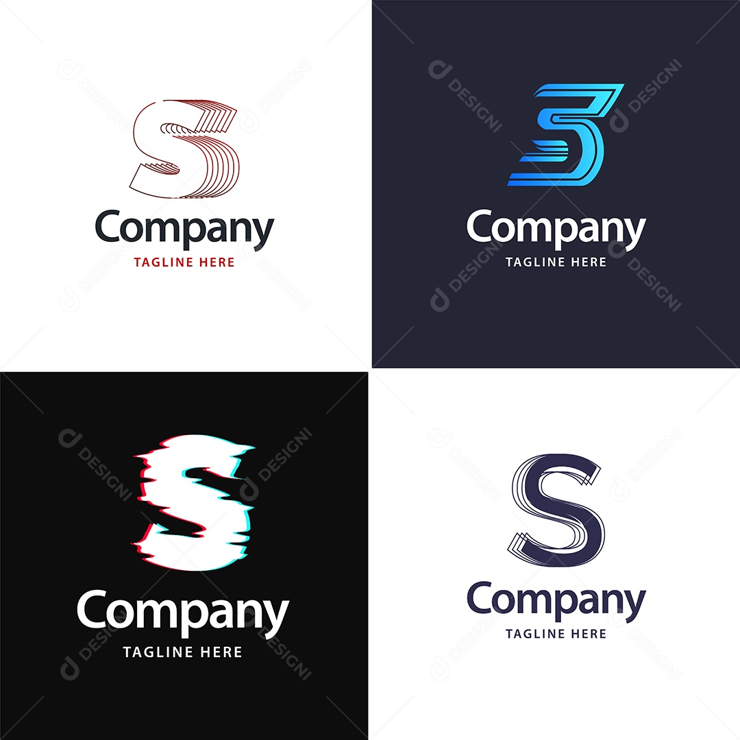 Logo S Personalizada Logotipos Modernos AI Editável
