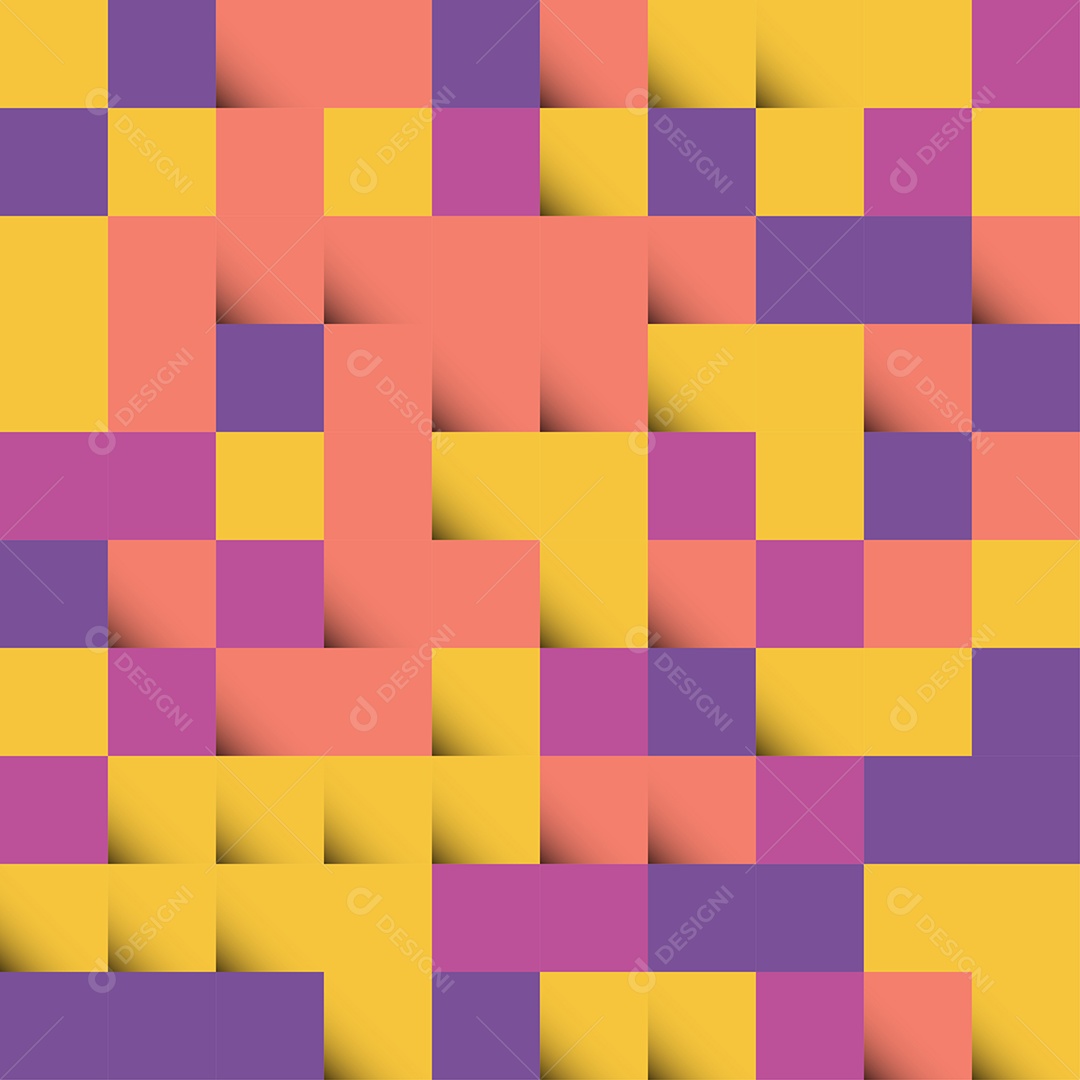 Fundo de Quadrados Abstratos Coloridos Vetor EPS