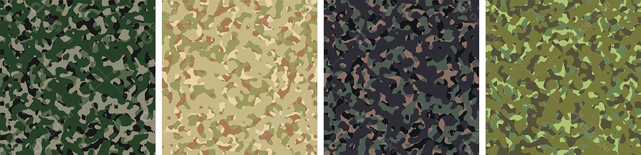 Padrão de Conjunto de fundo de Camuflagem Vetor EPS
