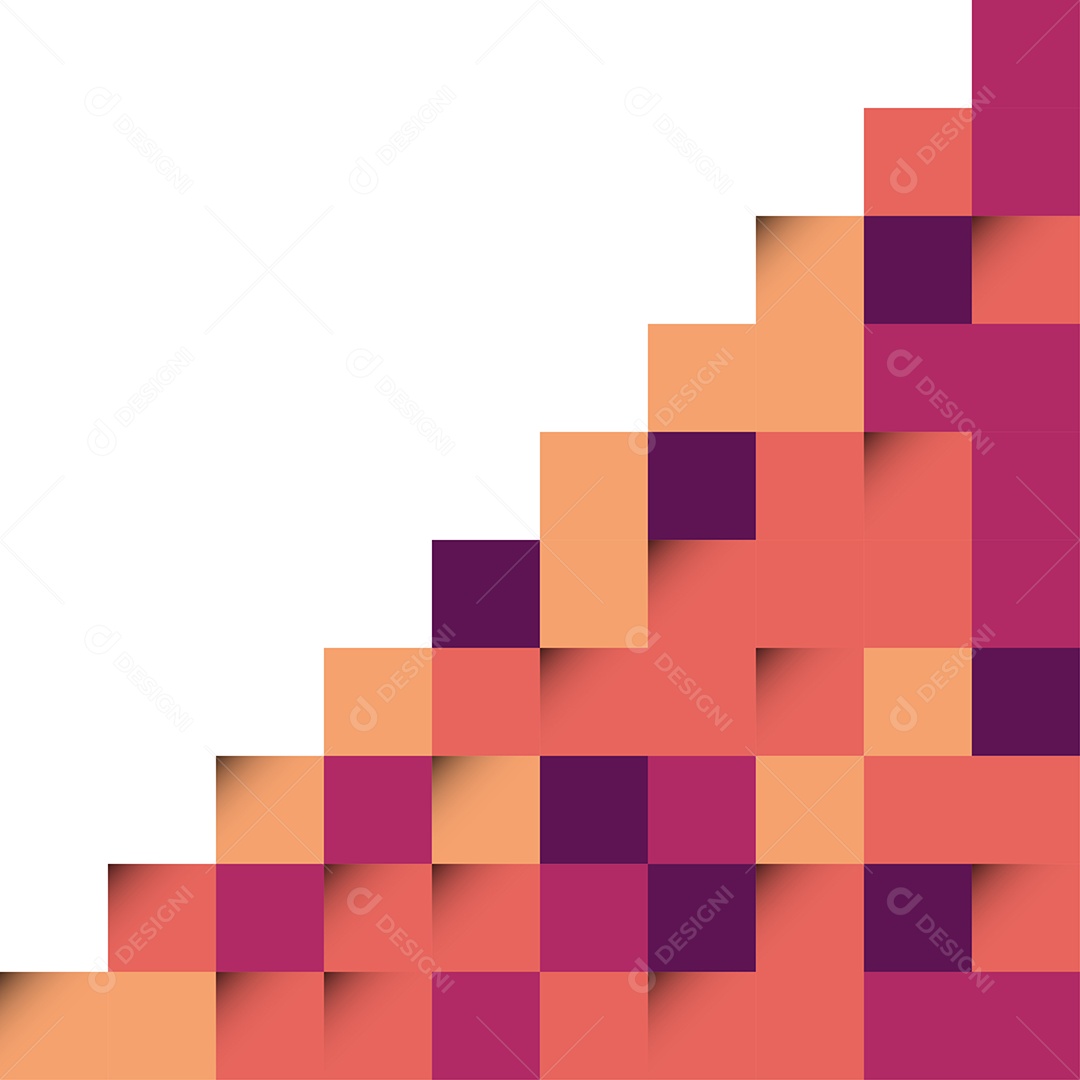 Fundo de Quadrados Abstratos Coloridos Vetor EPS