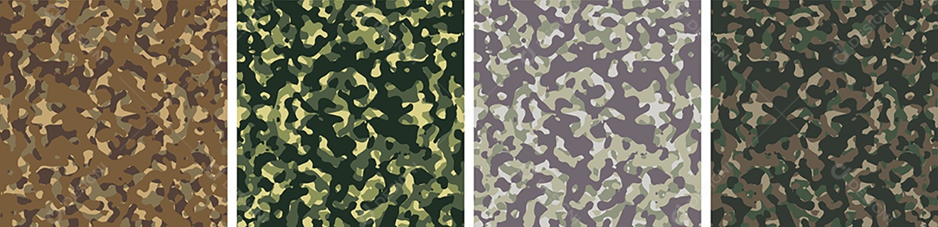 Padrão de Conjunto de fundo de Camuflagem Vetor EPS