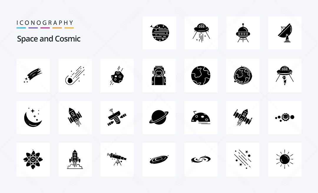 Pacote de Ícones e Elementos Vetores EPS