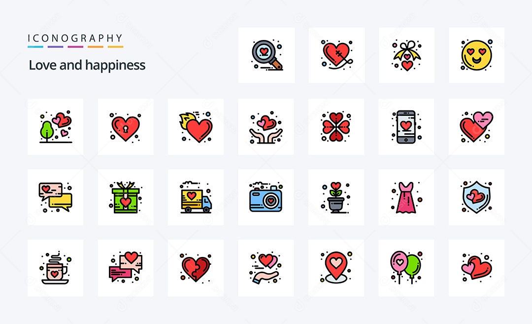 Pacote de Ícones e Elementos Vetores EPS