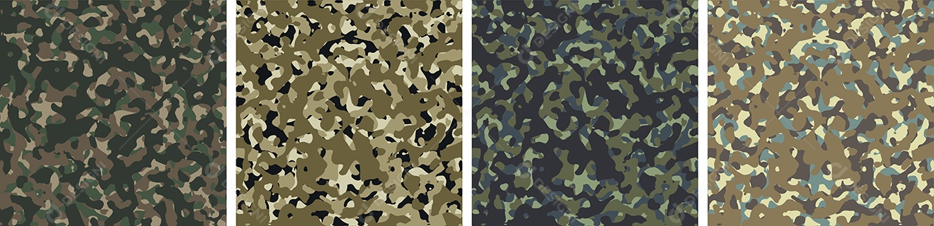 Padrão de Conjunto de fundo de Camuflagem Vetor EPS