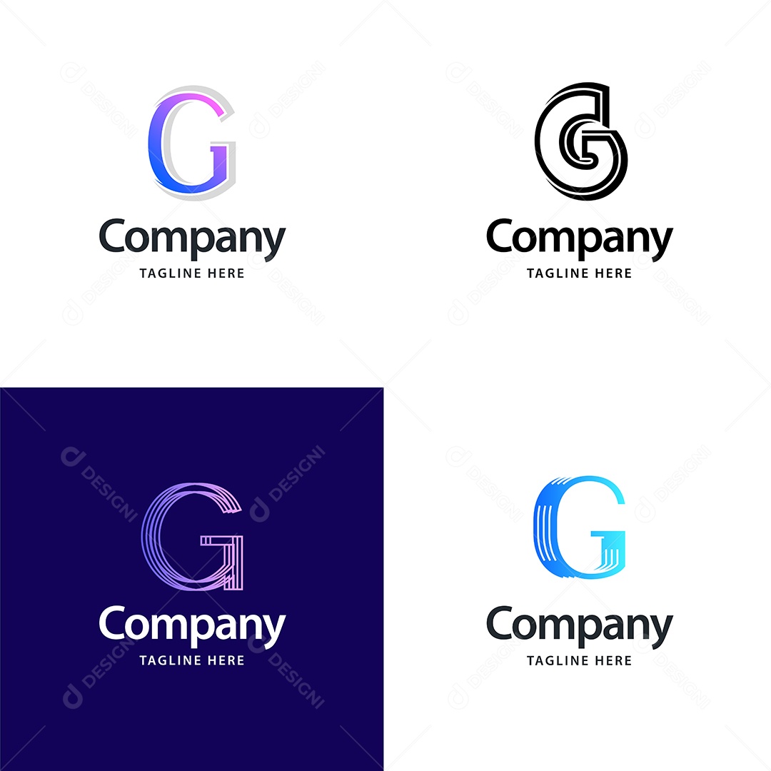Logo G Personalizada Logotipos Modernos AI Editável