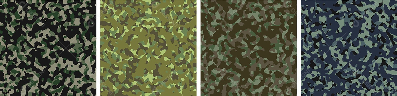 Padrão de Conjunto de fundo de Camuflagem Vetor EPS